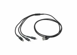 Brand new ⌛ Mon Ster 49" Braided 3-in-1 USB Cable For Lightning, USB-C, & Micro USB Chargers ✔️