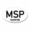 Best Sale ⌛ Mon Ster "MSP" White Logo Sticker ⭐